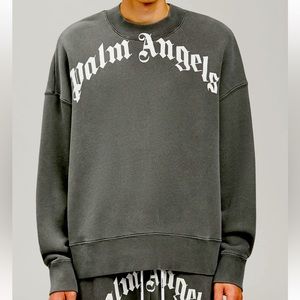 Brand new Palm Angels curved logo crew neck, size medium.